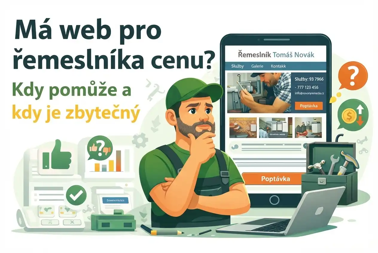 Má web pro řemeslníka cenu? Kdy pomůže a kdy je zbytečný